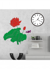 3D Acrylic Lotus Flower Wall Sticker Multicolour 60x90cm