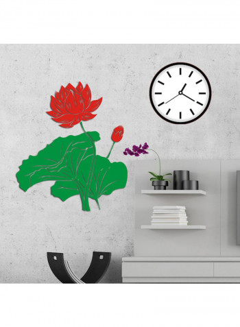 3D Acrylic Lotus Flower Wall Sticker Multicolour 60x90cm