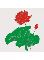 3D Acrylic Lotus Flower Wall Sticker Multicolour 60x90cm