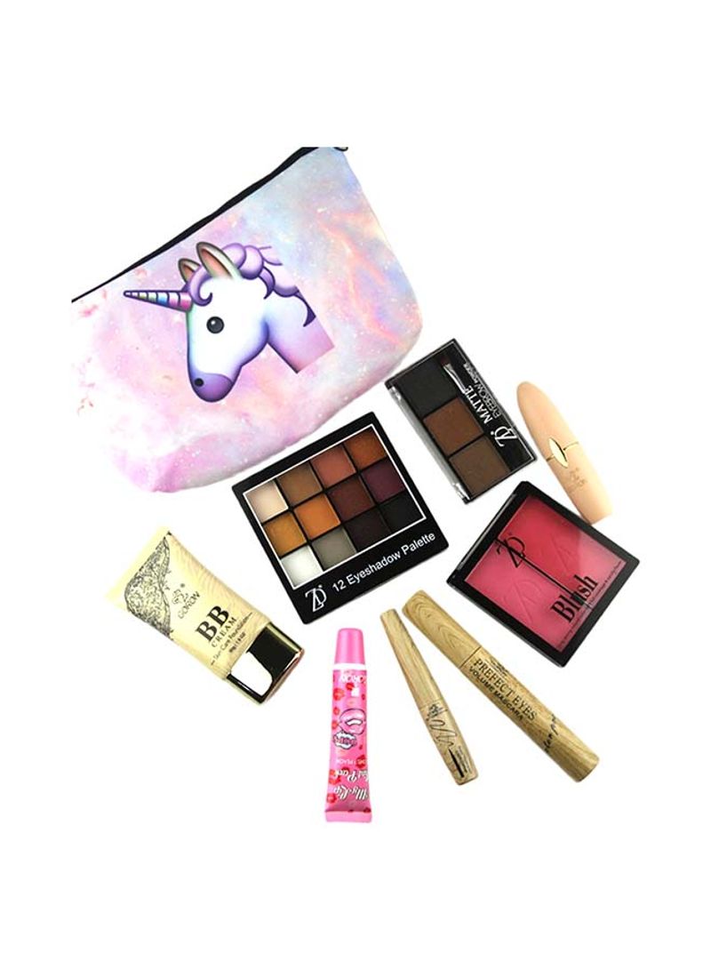 9-Piece Makeup Cosmetic Kit Multicolour