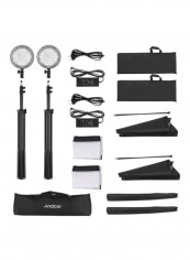 Photography Studio Softbox LED Light Kit 50x70cm Black/White