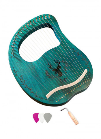 19-String Wooden Lyre Harp