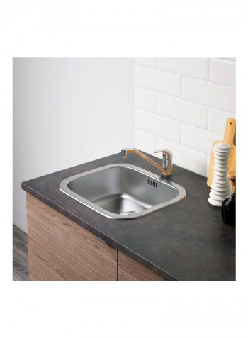 Base Cabinet With Doors And Drawer Grey/White/Silver 120centimeter