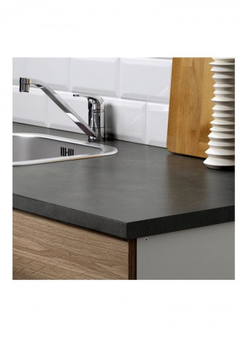 Base Cabinet With Doors And Drawer Grey/White/Silver 120centimeter