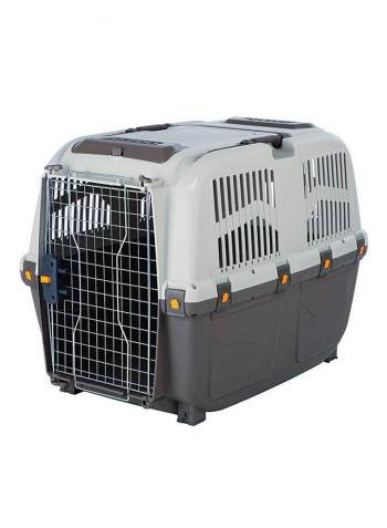 Skudo 5 Pet Transport Basket Grey/White Large