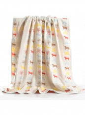 Baby's Blanket Cartoon Pattern Color Block Soft Comfortable Swaddling