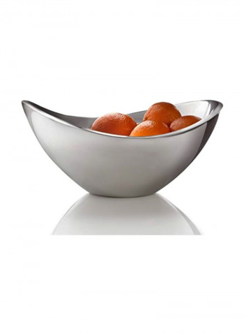 Butterfly Shaped Bowl Silver 9inch
