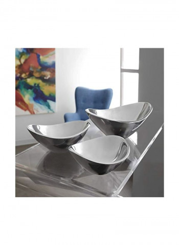 Butterfly Shaped Bowl Silver 9inch