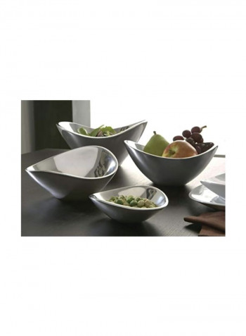 Butterfly Shaped Bowl Silver 9inch