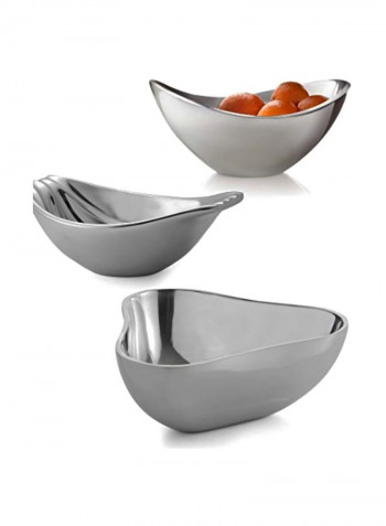 Butterfly Shaped Bowl Silver 9inch