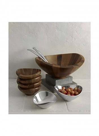 Butterfly Shaped Bowl Silver 9inch