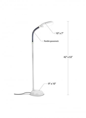 Litespan LED Craft Floor Lamp White 10.2x9x61inch