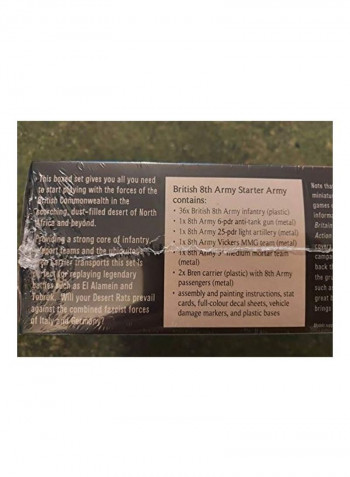 Bolt Action British 8th Army Western Desert Starter Army Pack 12 x 9 x 4inch