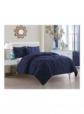 4-Piece Comforter Set Navy Queen