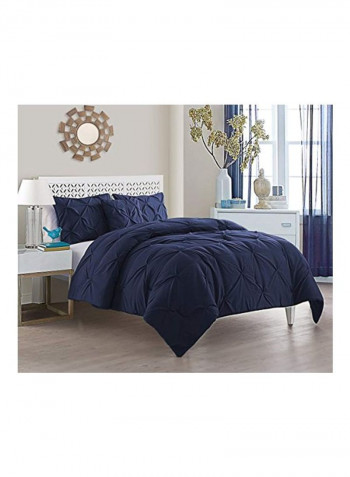 4-Piece Comforter Set Navy Queen
