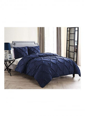 4-Piece Comforter Set Navy Queen