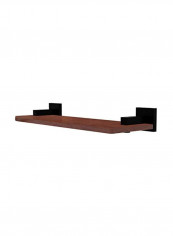 Montero Collection Ironwood Gallery Rail Shelf Brown/Matte Black 16inch