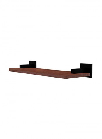 Montero Collection Ironwood Gallery Rail Shelf Brown/Matte Black 16inch