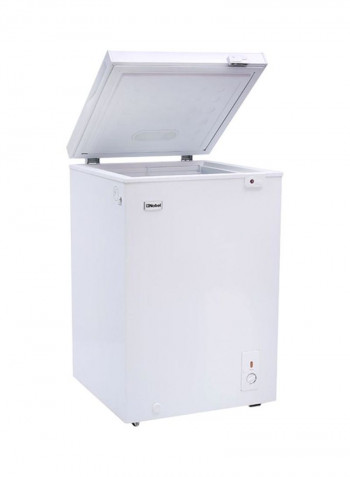 Single Door Freezer White Plastic Coated Aluminum Inside Tropical Inside Condenser 170 l NCF170 White