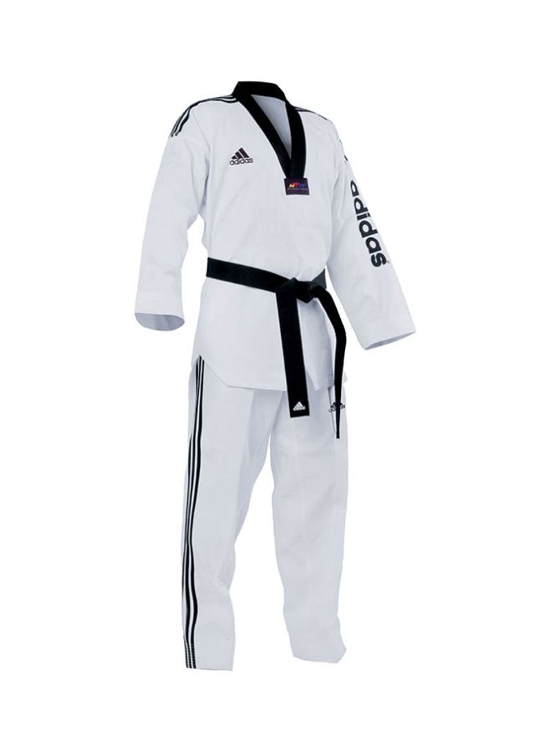Adi-Supermaster II Taekwondo Uniform - White/Black, 170cm 170cm