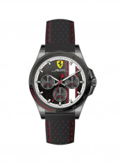 Men's Leather Quartz Chronograph Wrist Watch With Calendar Display 830658