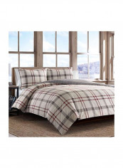 2-Piece Portage Bay Comforter Set White/Red/Grey Twin