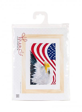 American Eagle Cross Stitch Kit White/Blue/Red