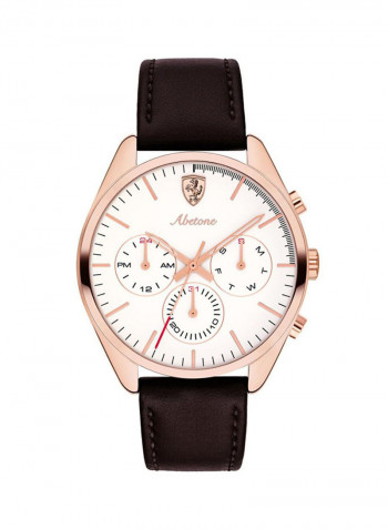 Men's Leather Chronograph Wrist Watch 830504
