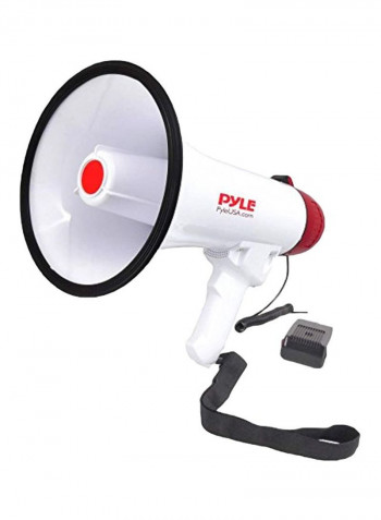 Bluetooth Bullhorn PA Megaphone With Wired Microphone PMP42BT PMP42BT White/Pink/Black