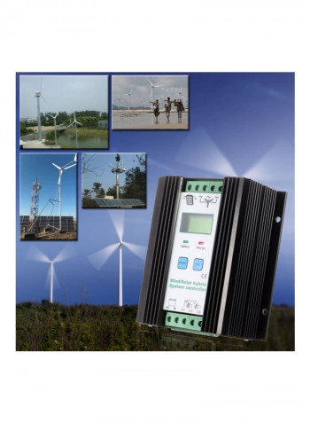 LCD Economic PWM Wind Solar Hybrid System Controller Black 165x140x64millimeter