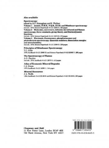 Chemical Bonding And Spectroscopy In Mineral Chemistry Paperback