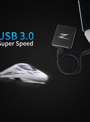 Netac Z1 USB 3.0 Portable External Hard Drive 512غيغابايت أسود