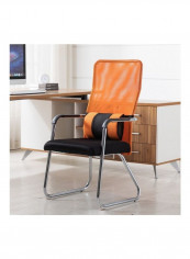 Thick Breathable Mesh Conference Chair Orange/Black 72 x 53 x 19cm