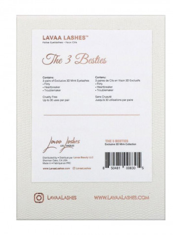 Pair Of 3 The Three Besties False Eyelashes Black