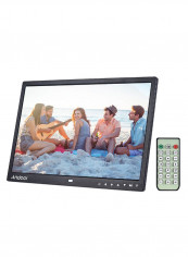 LED Digital Photo Frame With Infrared Remote Control Black