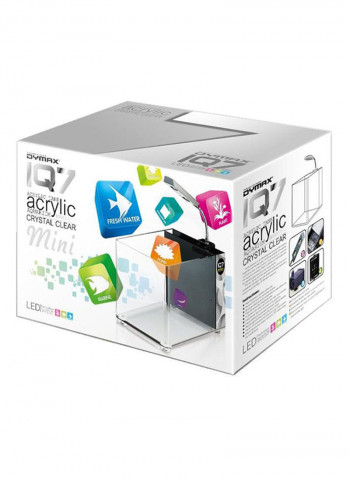 IQ7 Mini Acrylic Aquarium Clear/Red