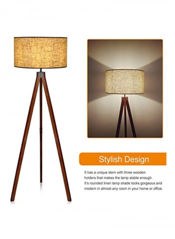 LED Tripod Floor Lamp Beige/Brown