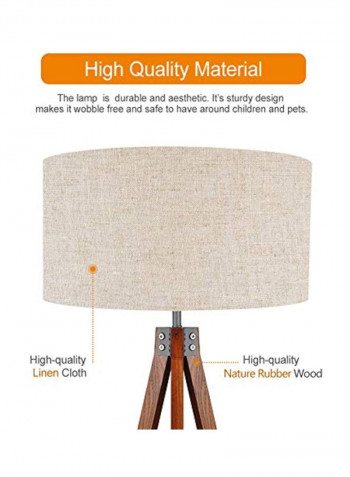 LED Tripod Floor Lamp Beige/Brown
