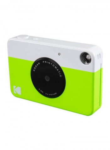 Printomatic Instant Print Camera 10MP Green And Accessory Bundle