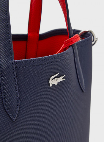 Anna Reversible Tote Bag Navy NAVY/RED