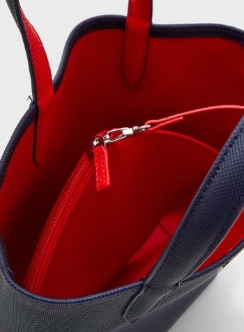 Anna Reversible Tote Bag Navy NAVY/RED