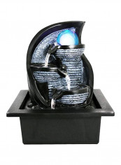 Electric Desktop Water Fountain Black/Silver 6.7x9.8x8.3inch