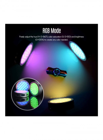 Mini Round LED Light 7.5x2.3centimeter White/Pink