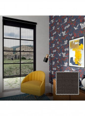 Single Sunscreen Collection 2 Roller Window Shade Brown/Black 220x150cm