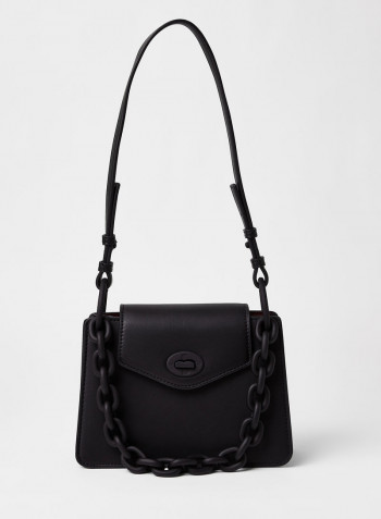 Chunky Strap Crossbody Bag Black