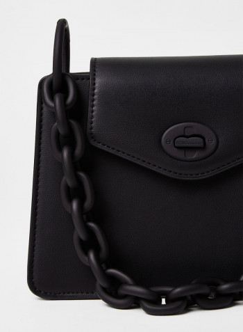 Chunky Strap Crossbody Bag Black