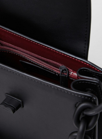 Chunky Strap Crossbody Bag Black