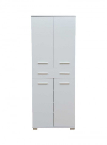 Mix Match 4-Door Tall Sideboard With Drawer White 183x39x70centimeter