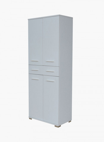 Mix Match 4-Door Tall Sideboard With Drawer White 183x39x70centimeter