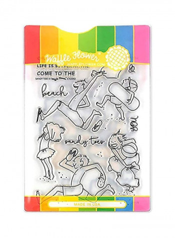 25-Piece Sandy Toes Stamp And Die Set Black/Clear